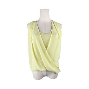 Zara W&B Collection Sleeveless Draped Wrap Top with Lace Back Sz. S